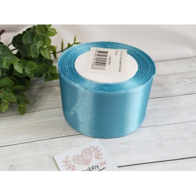Лента атласная 50 мм, цвет голубой №187