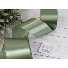 Лента атласная 50 мм, цвет серо-зелёный №065