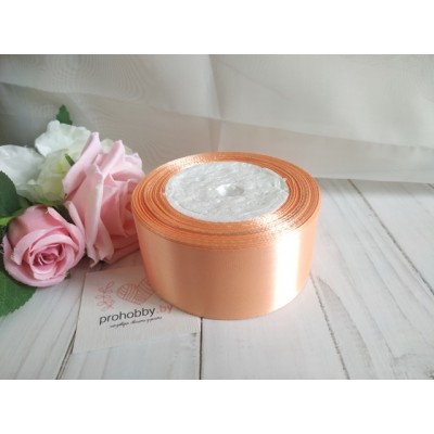 Лента атласная 40 мм, цвет персиковый №07