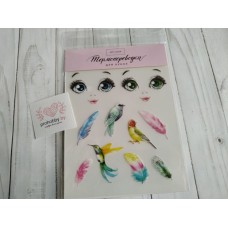 Термопереводки для кукол "Птички"