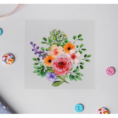 Термотрансфер "Цветы букет"
