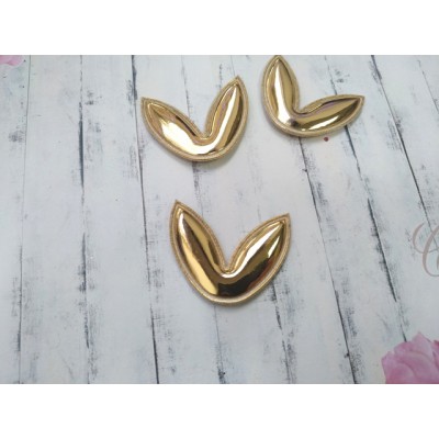 Патч 3D глянец "Ушки", 3,7*2,8 см, цвет золото