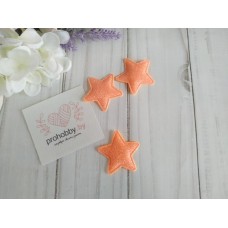 Патч с глиттером "Звездочка", 3,3 см, цвет оранжевый