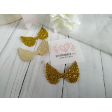 Патч с блестками "Крылья", 4,5*3 см, цвет золото