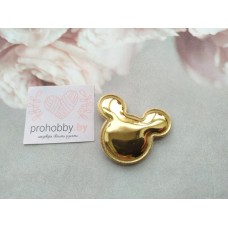 Патч 3D глянец "Микки Маус", 4*3,5 см, цвет золото