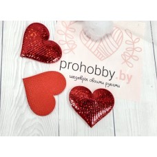 Патч "Сердечко", 3,5*2,5 см, цвет красный