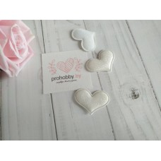 Патч с глиттером "Сердечко", 3,2*2,2 см, цвет белый