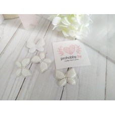 Патч с глиттером "Бабочка", 3,2*2,4, цвет белый