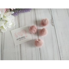 Помпоны из искусственного меха, 2,5 см, цвет пенка