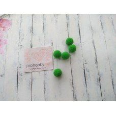 Помпоны Premium, 10 мм, цвет зеленый