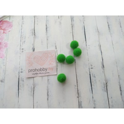 Помпоны Premium, 10 мм, цвет зеленый
