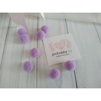 Помпоны Premium, 15 мм, цвет сиреневый