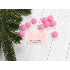 Помпоны Premium, 15 мм, цвет розовый