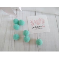Помпоны Premium, 15 мм, цвет аквамарин