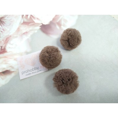 Помпоны-сеточка, 30 мм, цвет пенка