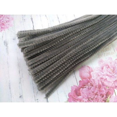 Проволока синельная, цвет серый