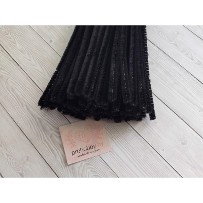 Проволока синельная, цвет чёрный №А028