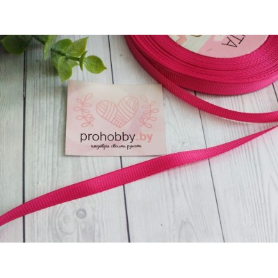 Лента репсовая 6 мм, цвет малиновый №28