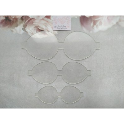 Набор пластиковых шаблонов "Бант круглый №2", 3 детали