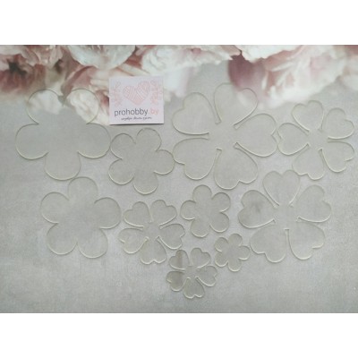 Набор пластиковых шаблонов "Цветы №1 Пятилистники", 10 деталей