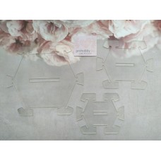 Набор пластиковых шаблонов "Американский бант №2", 3 детали