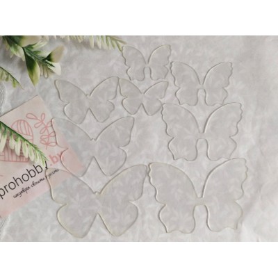 Набор пластиковых шаблонов "Бабочка №5", 8 деталей