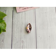 Стразы в цапах пришивные, овал заострённый 18 мм, цвет светло-розовый в серебре №20