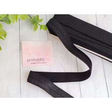 Тесьма эластичная, цвет чёрный