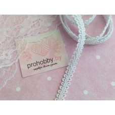 Тесьма декоративная Шанель, 8 мм, цвет белый