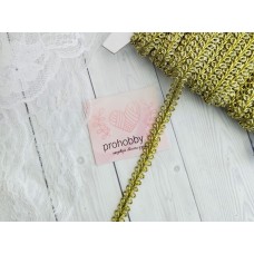 Тесьма отделочная "Шанель", 9 мм, цвет  светлое золото