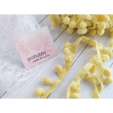 Тесьма Шарики, 30 мм, цвет жёлтый