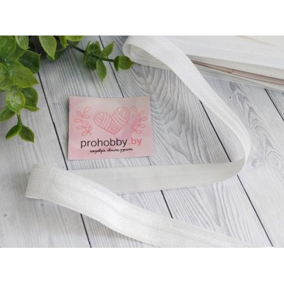 Тесьма эластичная, цвет белый
