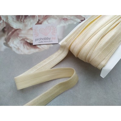 Тесьма эластичная, цвет сливочный