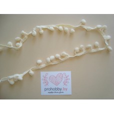 Тесьма Шарики, цвет бежевый