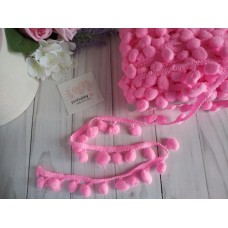 Тесьма Шарики, цвет ярко-розовый