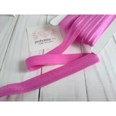 Тесьма эластичная, цвет фуксия