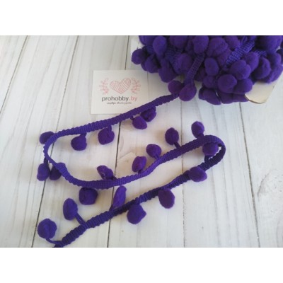 Тесьма Шарики, 30 мм, цвет фиолетовый