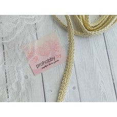 Тесьма декоративная "Шанель", 8 мм, цвет бежевый глянец