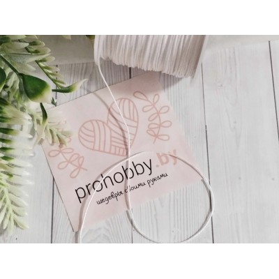 Шнур "Шамбала", 1 мм, цвет белый