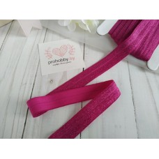 Тесьма эластичная с люрексом, цвет темно-малиновый