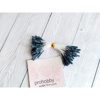 Тычинки для цветов, цвет сине-серый, 55 шт