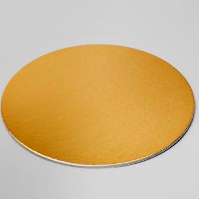 Подложка кондитерская d=180 мм, 3,2 мм, цвет золото/жемчуг