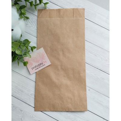 Пакет бумажный крафт, V-образный, 20*10*5 см