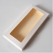 Коробка для шоколадной плитки, 17*8*1,5 см, цвет белый