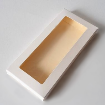 Коробка для шоколадной плитки, 17*8*1,5 см, цвет белый