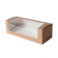 Коробка Sweet show box с окном, 20*8*6 см, цвет крафт