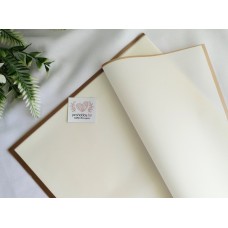 Плёнка для цветов матовая с кантом, 58*58 см, цвет белый/коричневый