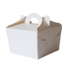 Коробка с ручкой, 12*12*8,5 см, цвет белый