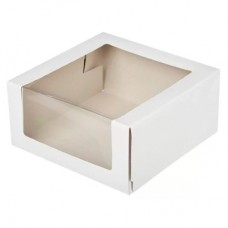 Коробка с окном, 18*18*7 см, цвет белый