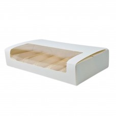 Коробка с окном и 5-ю вкладышами, 25*15*5 см, белая